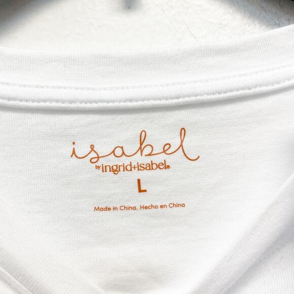 Isabel Maternity "Mom" Graphics White Maternity Novelty T-Shirt Size Large - Picture 5 of 6